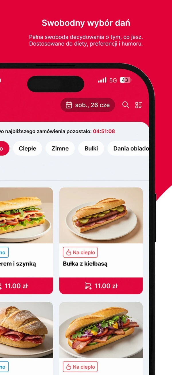Posiłek+ – ekran 2