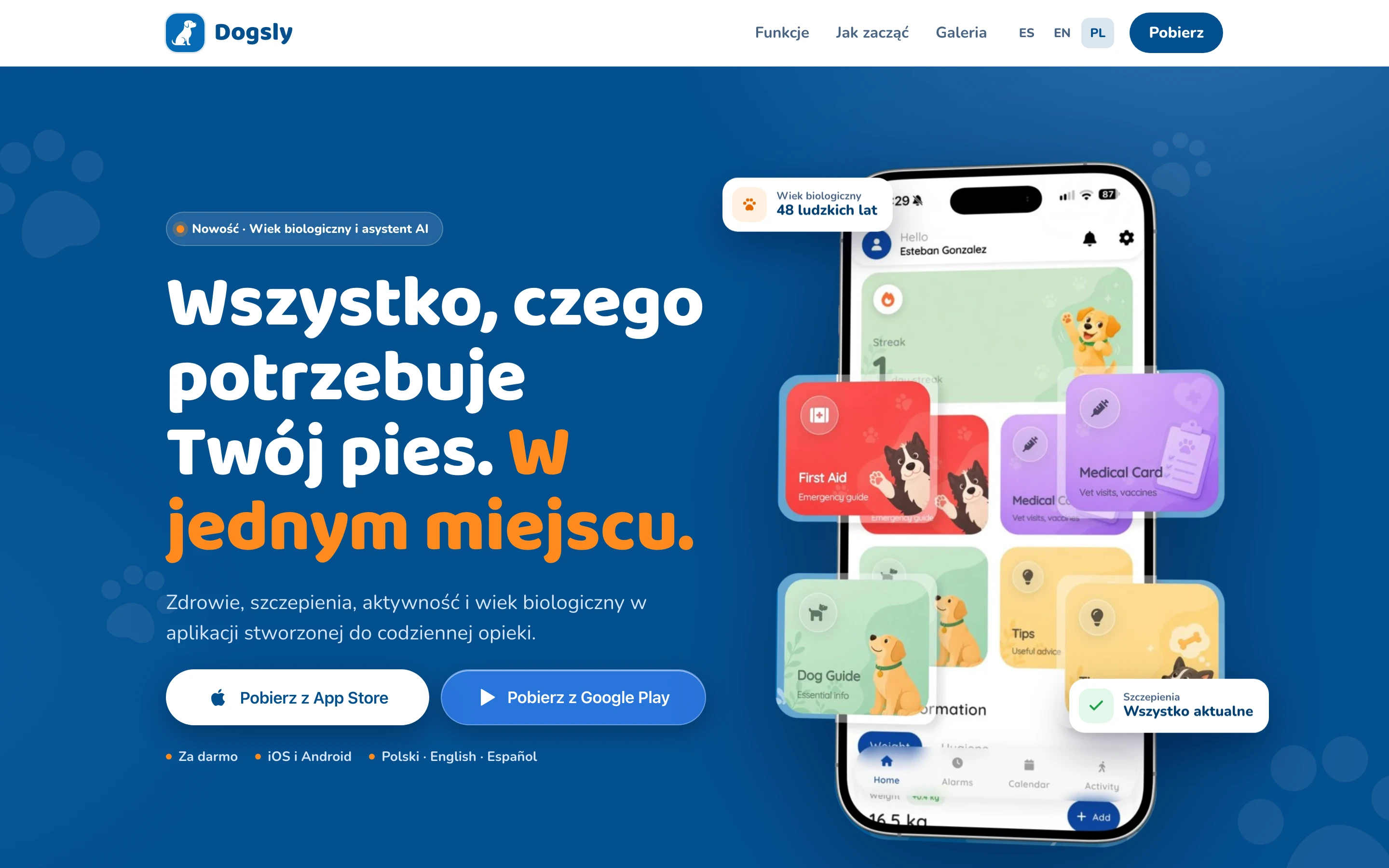 Dogsly – strona internetowa